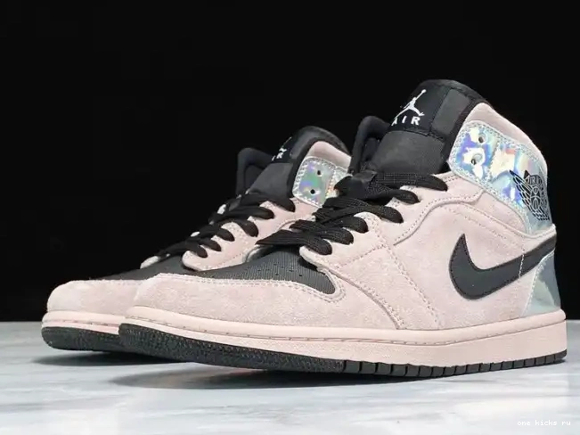 Rep Onekick Dirty Iridescent Powder Air Jordan Mid BQ6472-602 1 (W) 0514